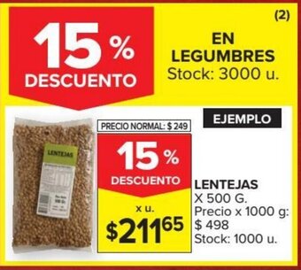 Carrefour Market Lentejas x 500g oferta