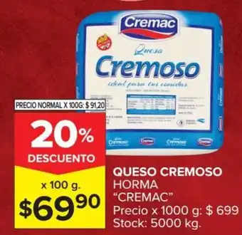 Carrefour Market Queso Cremoso Hormo''Cremac'' x 100g oferta