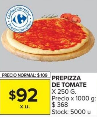 Carrefour Market Prepizza De Tomate x 250g oferta