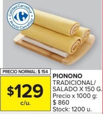 Carrefour Market Pionono Tradicional/Salado x 150g oferta