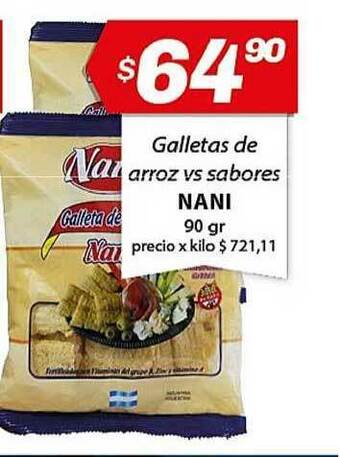 Almacor Nani Galletas De Arroz Vs Sabores 90gr oferta
