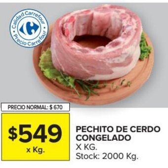 Carrefour Market Pechito De Cerdo Congelado x Kg. oferta