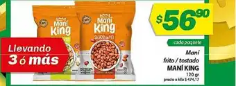 Almacor Maní King Maní Frito/tostado 120gr oferta