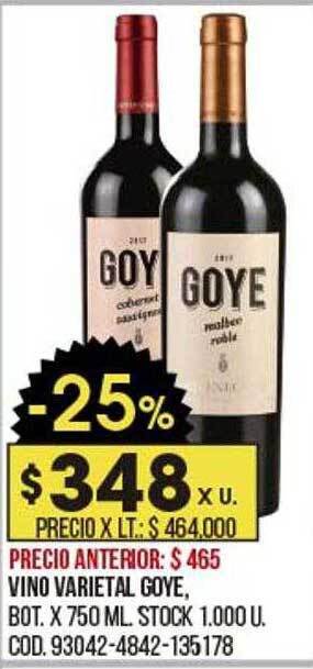 Coto Vino Varietal Goye oferta