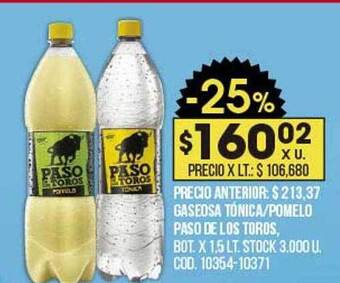 Coto Gaseosa Tónica Pomelo Paso De Los Toros oferta
