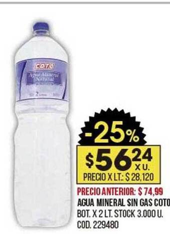 Agua Mineral Sin Gas Coto