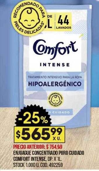 Coto Enjuague Concentrado Puro Cuidado Comfort Intense oferta