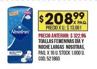 Coto Toallas Femeninas Día Y Noche Largas Nosotras oferta