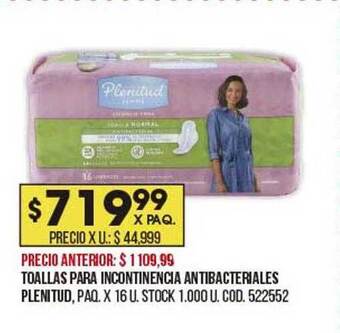 Coto Toallas Para Incontinencia Antibacteriales Plenitud oferta