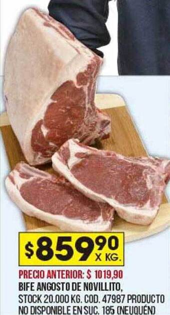 Coto Bife Angosto De Novillito oferta