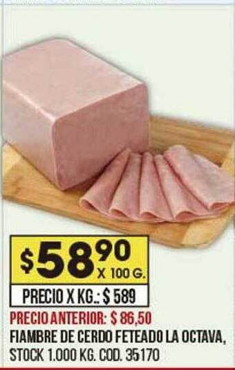 Coto Fiambre De Cerdo Feteado La Octava oferta