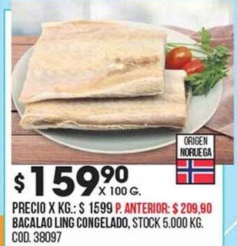 Coto Bacalao Ling Congelado oferta