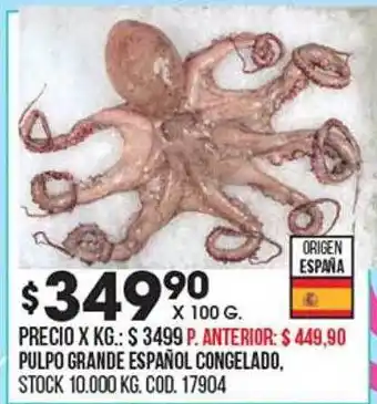Coto Pulto Grande Español Congelado oferta