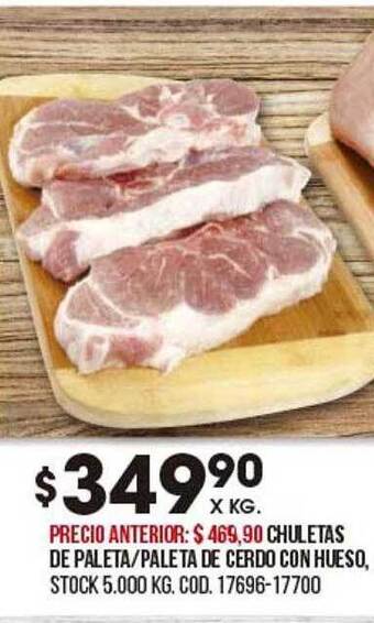 Coto Chuletas De Paleta Paleta De Cerdo Con Hueso oferta