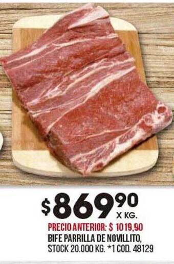 Coto Bife Parrilla De Novillito oferta