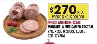 Coto Mortadela Mini Campo Austral oferta
