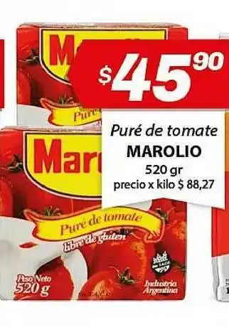 Almacor Marolio Puré De Tomate 520gr oferta