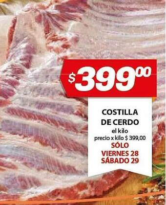 Almacor Costilla De Cerdo el kilo oferta