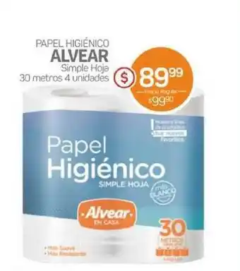Alvear Alvear Papel Higiénico Simple Hoja 30m 4un. oferta