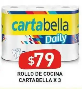 Supermercados Zeta Cartabella Daily Rollo De Cocina x3 oferta