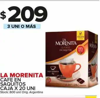 Carrefour Maxi Cafe en saquitos la morenita oferta