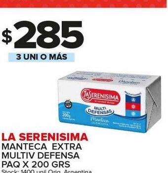 Carrefour Maxi Manteca la serenísima oferta