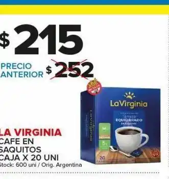Carrefour Maxi Cafe en saquitos caja x 20 uni oferta