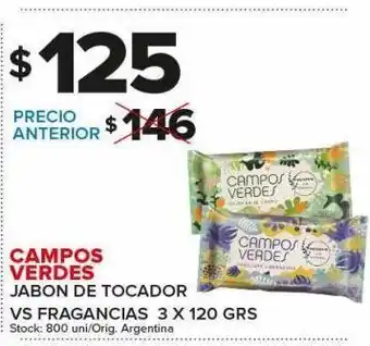 Carrefour Maxi Jabón de tocador campos verdes oferta