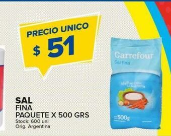 Carrefour Maxi Sal fina paquete x 500 gr oferta