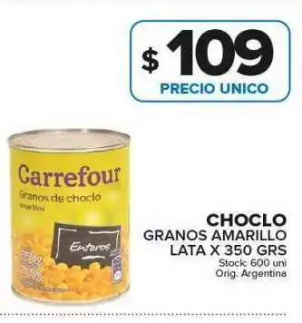 Carrefour Maxi Granos amarillo lata 350 gr oferta