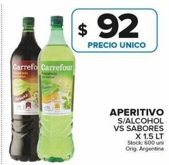 Carrefour Maxi Aperitivo s/ alcohol vs sabores oferta