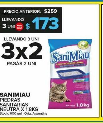 Carrefour Maxi Sanimiau piedras sanitarias oferta
