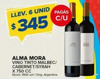 Carrefour Maxi Vino tinto malbec alma mora oferta