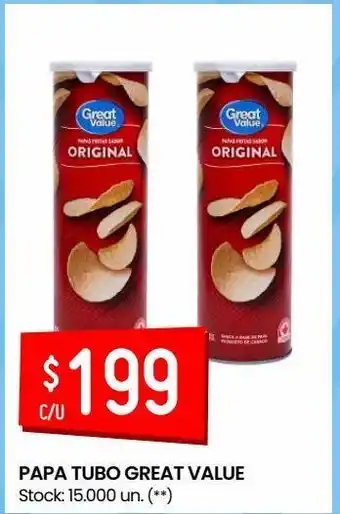 Walmart Papa tubo great value oferta