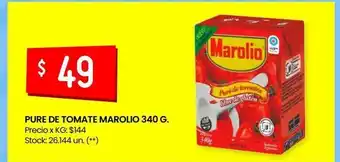 Walmart Puré de tomate marolio 340g oferta