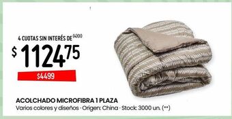 Acolchado microfibra 1 plaza