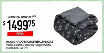 Walmart Acolchado microfibra 2 plaza oferta