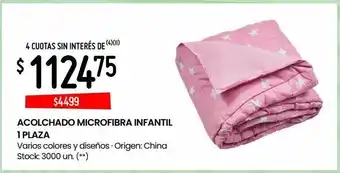 Walmart Acolchado microfibra infantil 1 plaza oferta