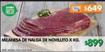 Jumbo Milanesa de nalga de novillito x kg oferta