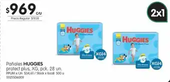 Jumbo Pañales huggies x 28 un oferta