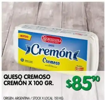 Jumbo Queso cremoso cremon x 100 g oferta