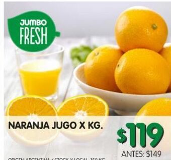 Jumbo Naranja jugo x kg oferta