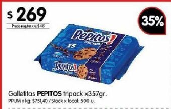 Disco Galletas pepitos 357g oferta