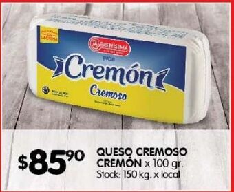 Disco Queso cremoso cremon 100g oferta
