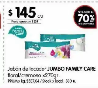Disco Jabón de tocador jumbo family care oferta