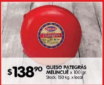 Disco Queso pategrás melincue 100g oferta
