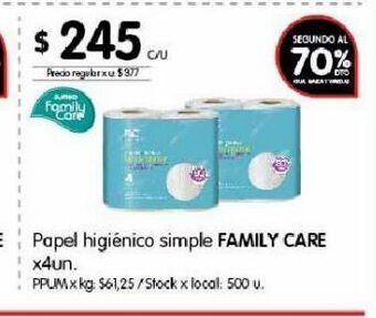 Disco Papel higiénico family care oferta
