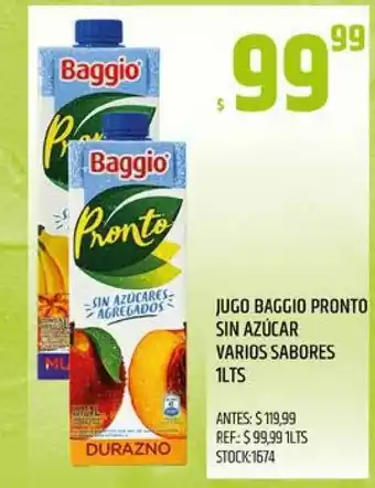 Supermercados Todo Baggio Pronto Jugo Sin Azúcar Varios Sabores 1lts oferta