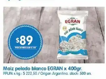 Jumbo Maíz pelado blanco egran x 400 gr oferta