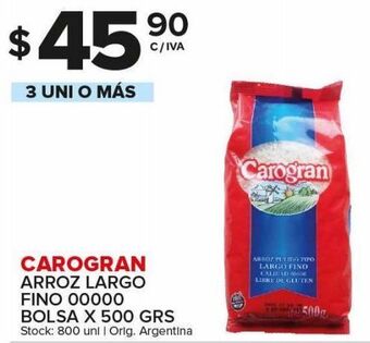 Carrefour Maxi Arroz largo fino carogran 500g oferta